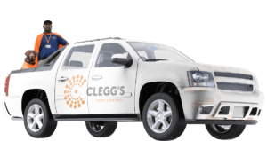 Clegg's Pest Control service truck.