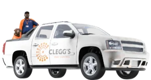 Clegg's Pest Control service truck.